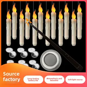 Cross-Border New Product Floating Wand Candle Light Birthday Candle Halloween Party Decoration Remote Control Candle Light In Stock