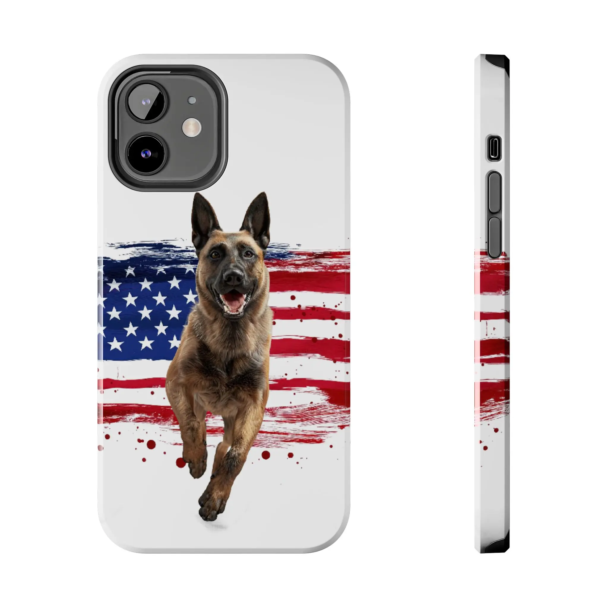 Patriotic Belgian Malinois Phone Case | American Flag K9 Protection