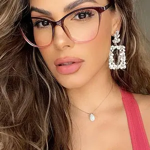 Women Eye Glasses Cat Eye Lightweight Feather  Light Blue Light Blocking Lenses