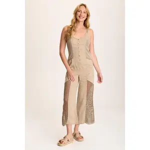 Anamita Linen/Crochet Jumpsuit