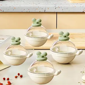 4 count  Mold Ball Boxes with Lid, 2.36in Diameter Large Sphere Ice Maker for   or Sparkling Water, TEB & PET Materials