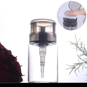 Transparent Nail Polish Remover Hydrating Pump Bottle, Gel Cleaner Container, Manicure Tools, Capacity 100ML, Essential Beauty Accessory