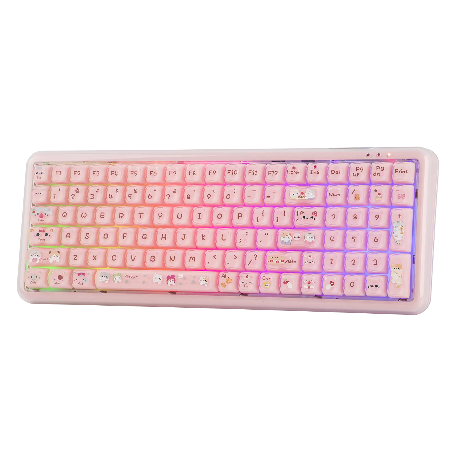 EPOMAKER X Maorbeng X100 PRO Membrane Keyboard with Number Pad, RGB Backlits, Wireless Computer Keyboard with 5000mAh Battery, BT/2.4G/USB-C Wired, 96% Layout for Windows/Mac/PC