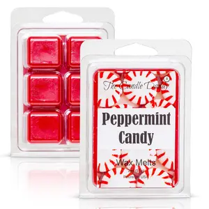 Peppermint Candy - Minty Fresh Scented Melt - Maximum Scent Wax Cubes/Melts- 1 Pack -2 Ounces- 6 Cubes