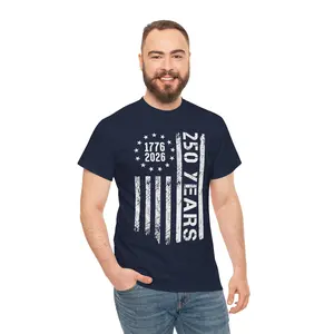 250 Years USA  Celebration Patriotism Graphic Tee | Vintage Distressed Number Design