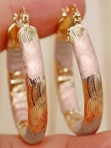 1 Pair Pretty Hoop Earrings For Women For Wedding Anniversary Engagement Party Jewelry Valentine's Day Gift