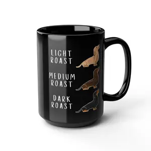 Dachshund Coffee Mug Funny Doxin Mug Weiner Dog Mom Gift Coffee 11oz 15oz Black White Ceramic Dishwasher Microwave Safe Perfect for Coffee Tea Hot Chocolate