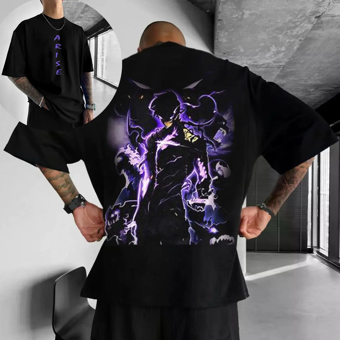 Sunng Jin Wooo x Solo #Levelinng Igris, Tusk Anime Clothing Double Printed Vintage Oversized Washed Hoodies Unisex Anime Merch Manga Heavyweight Cotton Hoodies top summer men gifts
