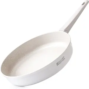SOHO 11-Inch Ceramic Non Stick Frying Pan -  Sticks, Never Warps, Lasts , Non  Skillet with Heat-Resistant Handle, PTFE PFOA &  Free, Oven & Dishwasher Safe, Cream
