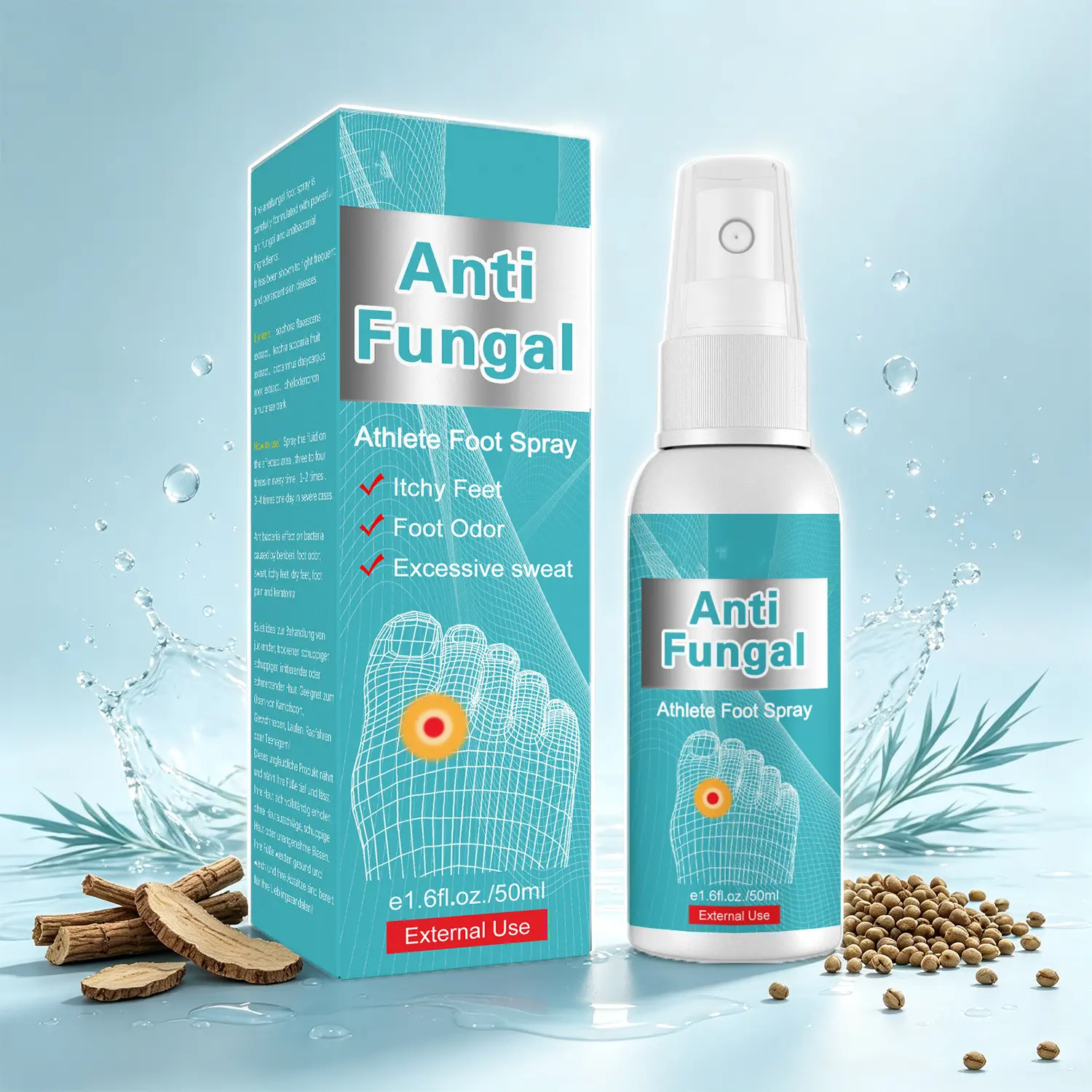 Foot Odor Neutralizing Spray – Refreshing Daily Care for Feet, Helps Control Sweat & Odor, Lightweight Summer Foot Hygiene