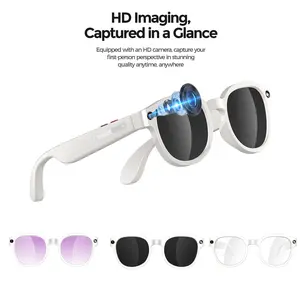 AI Smart Glasses 2MP Camera, 1080P Video Recording, 3 Lens(Sunglasses +Anti Blue Lens+Gradient ),270Mah Battery ,Sunglasses AI Translation, BT Calling, Portable Sports Eyewear, Multifunctional AI Glasses