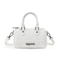 Embroidered Chopper Speedy Bag-White