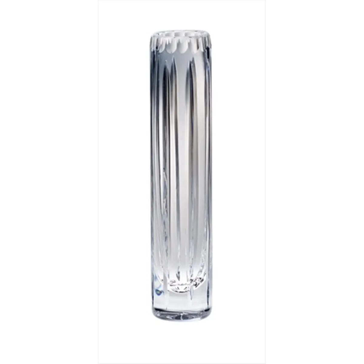 212 MAIN 8 in. Mouth-Blown Traditional Hand-Cut Edges Crystal Glass Flower Bud Vase, Decorative Home Decor, Coffee Table Accent, Ideal Gift for Home Supplies Enthusiasts, Flower Vase