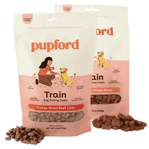 Pupford Train Dog Training Treats - Soft Chicken & Freeze-Dried Beef Liver - 4 oz Bag - 475 Treats - For Puppy Food