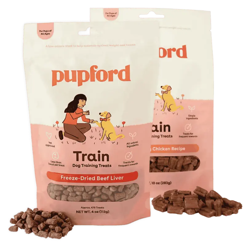 Pupford Train Dog Training Treats - Soft Chicken & Freeze-Dried Beef Liver - 4 oz Bag - 475 Treats - For Puppy Food