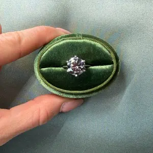 VVS1 3 Carat Gray Moissanite Ring