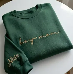 Personalized Boy Mom Sweatshirt With Kid Names, Mothers Day Gift Form Om, Baby Announcement, Expecting Mom, Custom Mama Sweater