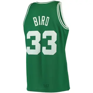 Larry Bird Men's Classic-Design Sleeveless stitched Retro Basketball Jerseys Kelly Green shirt
