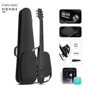 【Enya NEXG 2 Basic Acoustic-Electric Guitar】 Carbon Fiber Travel Guitar Smart Acustica Electric Guitarra for Adults with 50W Wireless Speaker, Footswitch, and Gigbag  Christmas Gift, TikTokShopHolidayHaul