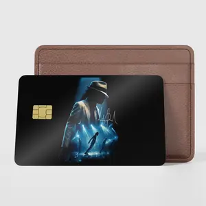 Michael Jackson Inspired Credit Card Skin Stickers, King Of Pop Tribute Design Dedit Card Retro Music Vinyl Sticker, Aesthetic Wallet Decor, MJ Fan Gift