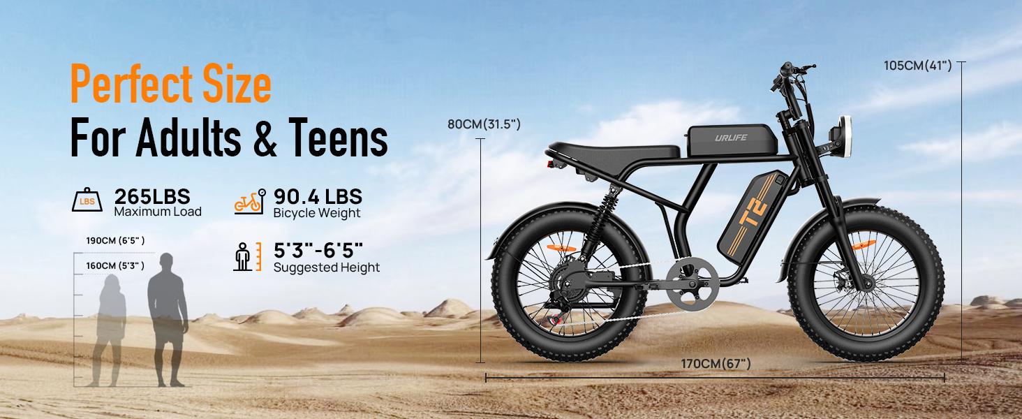 1500W Peak Motor Electric Bike for Adults/Teens 16" Fat Tire 48V 13AH Battery E-Bike 60 Miles Range Off-Road UL 2849 Certified 1500W Peak Motor Electric Bike for Adults/Teens 16" Fat Tire 48V 13AH Battery E-Bike 60 Miles Range Off-Road UL 2849 Certified