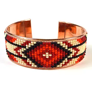 Czech Beaded Copper bracelet