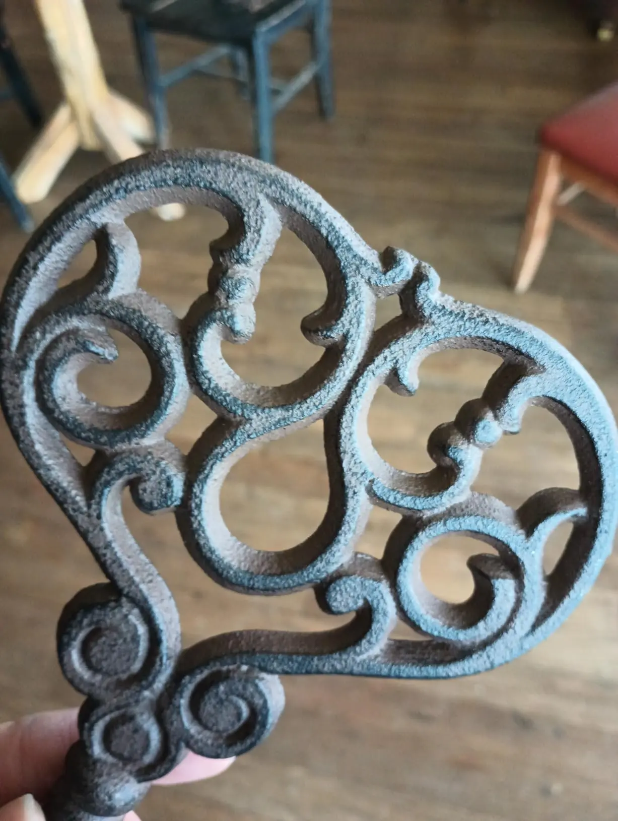 CraftyCrocodile Large Cast Iron Skeleton Key - Gothic Furniture Rustic Home Decor for Farmhouse