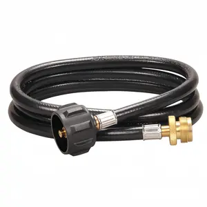 Propane Adapter Hose 4 Feet, Connects 1 Lb Portable Tank to 20 Lbs Propane Tank, Ideal for Tabletop Grills, Ovens, Heaters, Outdoor Cookout