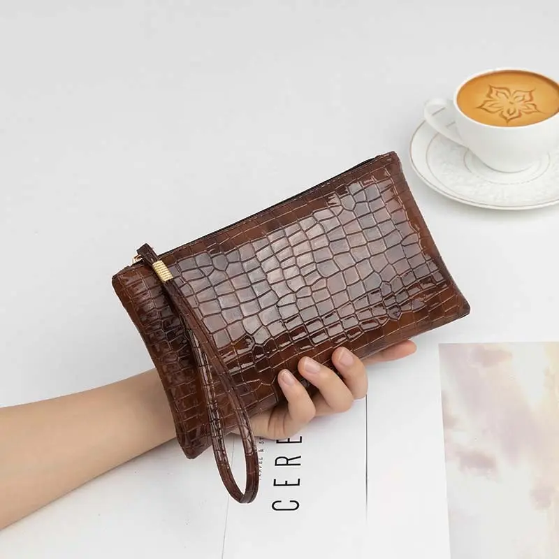 Large Capacity Multifunctional Stone Texture Vintage Handbag, Single Layer Coin Purse Phone Bag Wristlet, Stylish Retro Design for Everyday Use Vintage Chic Purse Daily Commuter Purse Zipper Purse