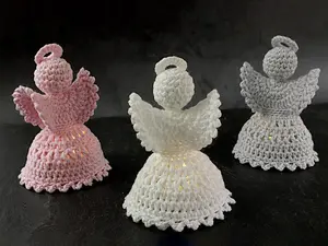 Handmade Crochet Angel Decoration – Christmas Tree Ornament – Car Mirror Hanging Gift – Cute Holiday Angel