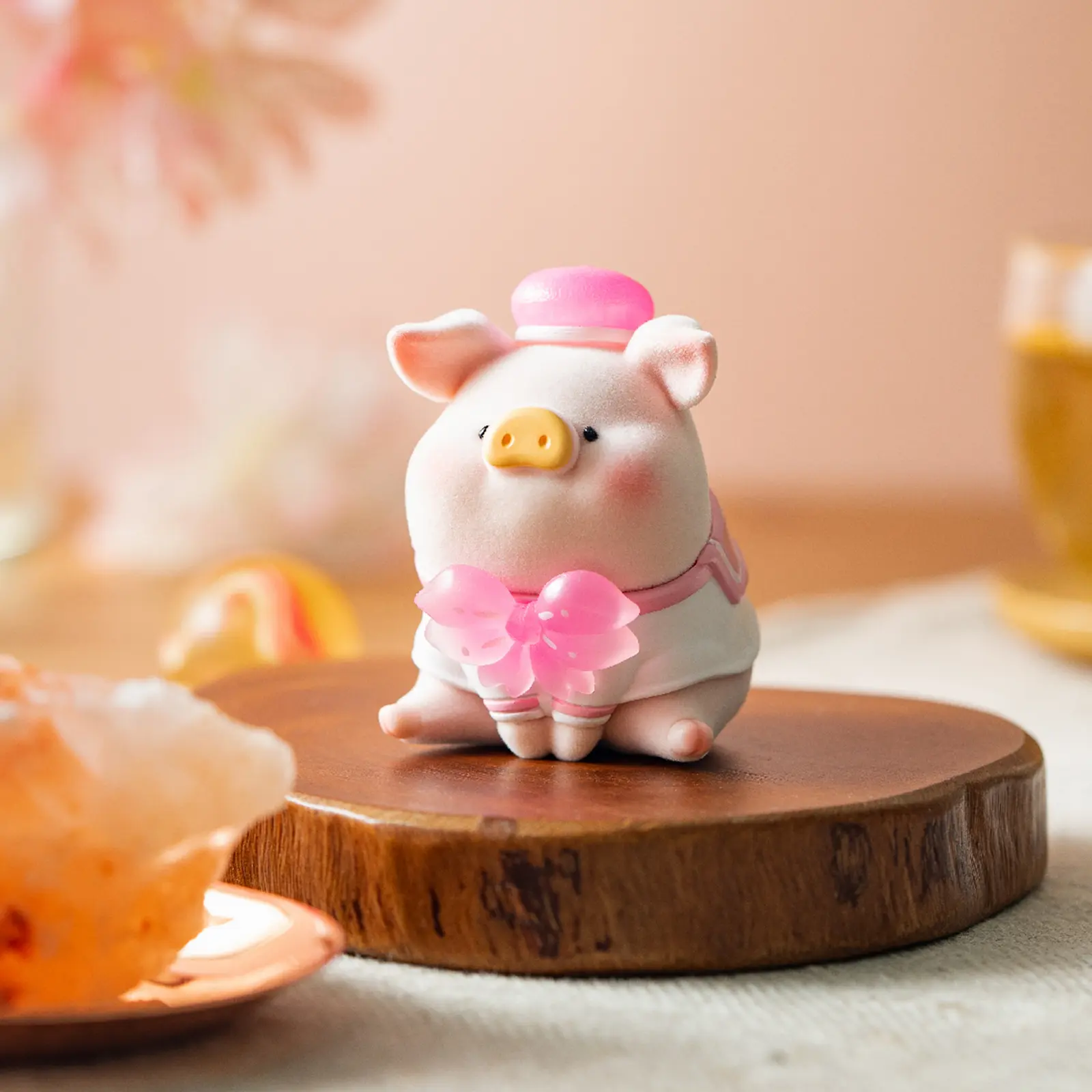 52TOYS Lulu The Piggy in Bloom Sakura2 Collectible Toy Creative Gift Room Decor Desktop Decoration Gift for Birthday Party Blind Bag