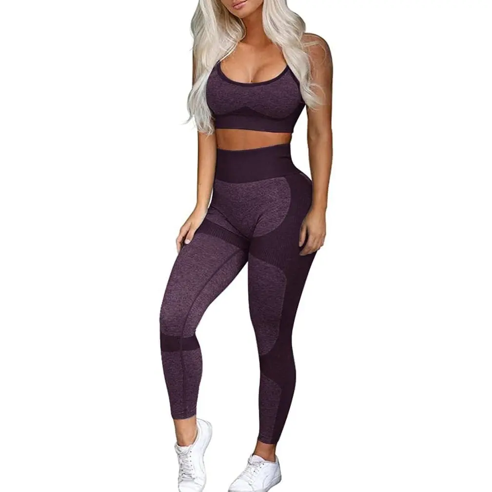 Bra and Leggings: Eggplant Purple