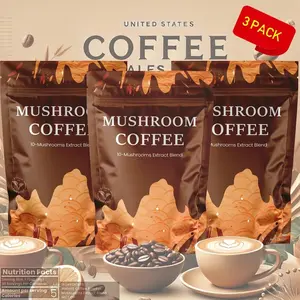 Organic Mushroom Coffee Set of 3 | Natural Energy Boost | Focus & Clarity Drink | No Jitters Brew