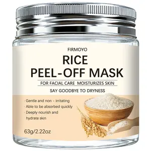 Rice Peel-Off Mask 63g | Hypoallergenic & Fragrance-Free for Sensitive Skin | Deeply Cleanses & Hydrates Gently | Your Go-To Mask for Home or Travel | Unisex, All Skin Types | Deep Cleansing Mask | Hydrating Mask