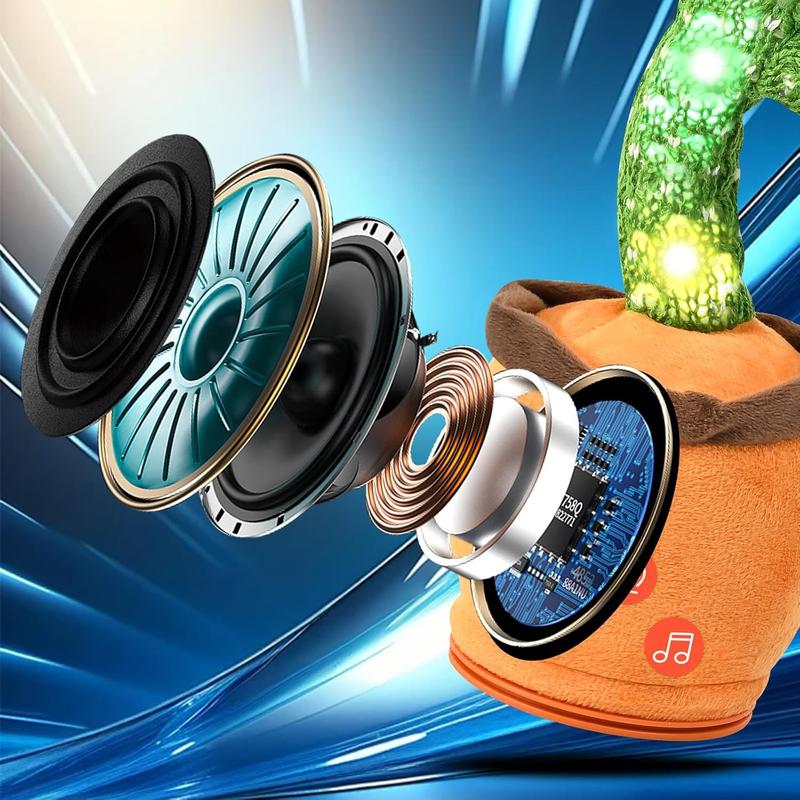 1pc dancing cactus plush toy,  singing and imitating recording, 120 English songs, interactive dancing and speaking functions). cat toys cat stuff