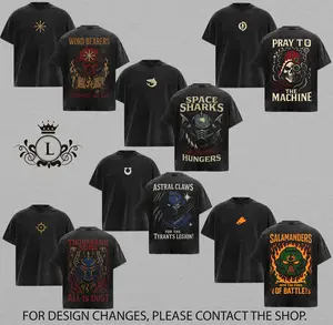 Collection Warhammer 40K New Release Vintage Washed Tee | Grimdark Sci-Fi Graphic Shirt | Premium Cotton T-Shirt for Fans of Imperium, Space Marines & Chaos | Retro Battle Aesthetic Streetwear Apparel