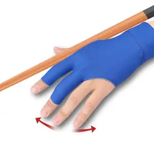High Quality Pro Snooker Billiard Cue Glove Pool Left Hand Open Three Finger Accessory Billiards Accessories Fitness Accessories for Men and Women 3 Finger Billiards Gloves