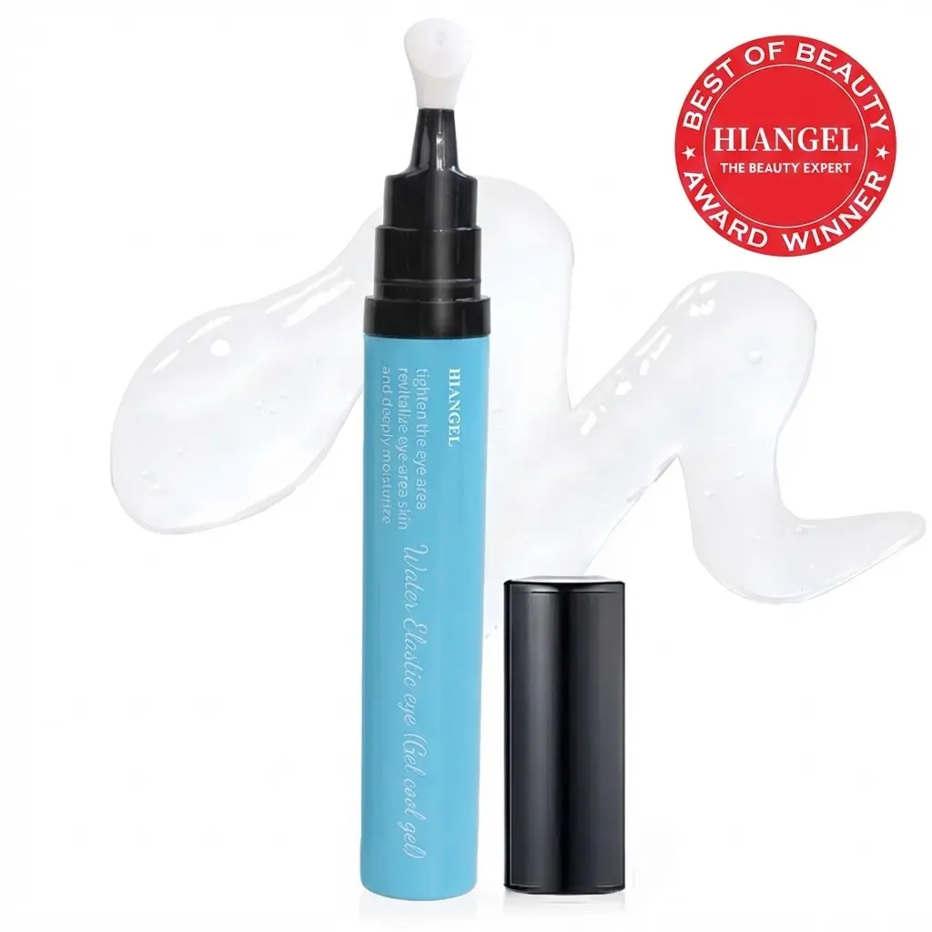 Hiangel Aqua Bomb Cooling Eye Gel with Ceramic Tip - Depuffing Anti Aging Dark Circles Treatment with Caffeine & Hyaluronic Acid, Deep Hydration Eye Treatments, Bottle, Liquid, Acne Prone, Sensitive, Plump, Hydrates, All Skins, 1 Pcs Eyecream, 1Pcs Eye Ge