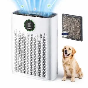 【2026 New Arrivals】ECOSELF Air Purifiers for Home Large Room, （Cover Up to 2400 Ft²） with True HEPA Filter, Smart Mode, PM2.5 Air Quality Display, 22dB Sleep Mode, Aromatherapy with 2X-Purification & 360°Air Outlet, HAP603,air purifier for home