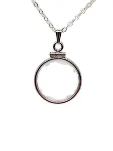 Dime Sized Empty Customizable Handmade Sterling Silver Shaker Locket Necklace w/ Free Screwdriver Waiting For small treasure. Free Gift Box