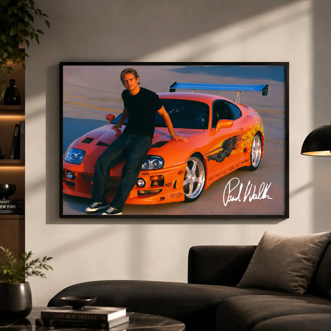 [NO FRAME] Paul Walker Tribute Poster, Memorial Wall Art Print, Fast Movie Fan Decor, Made in USA