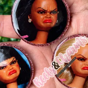 cringe face badge reel, pink glitter, meme badge reel, funny badge reel, healthcare badge reel, office badge reel