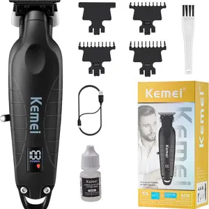 Komei 2293 Professional Men's Beard Trimmer, Zero Gap Cordless Hair Clipper, Rechargeable Electric Shaver, Precision Grooming Tool
