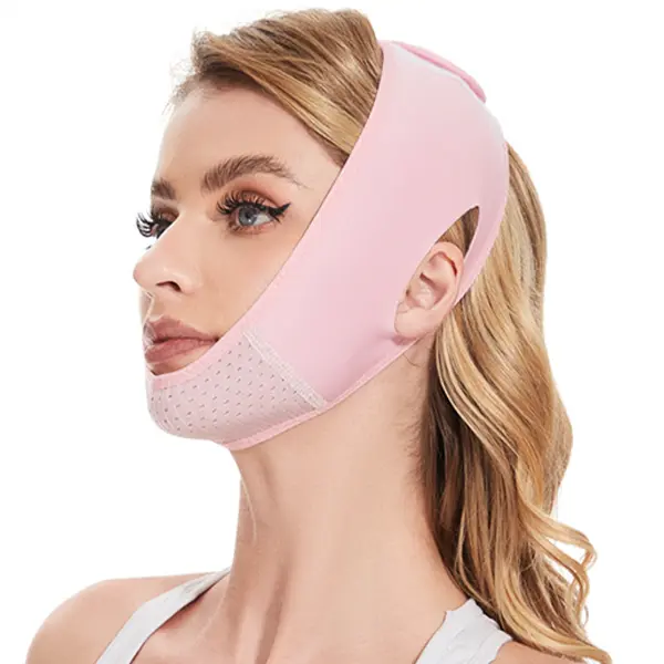 Adjustable Facial Reusable V Shaped Face Mask for Sagging Chin Strap for Sleeping
