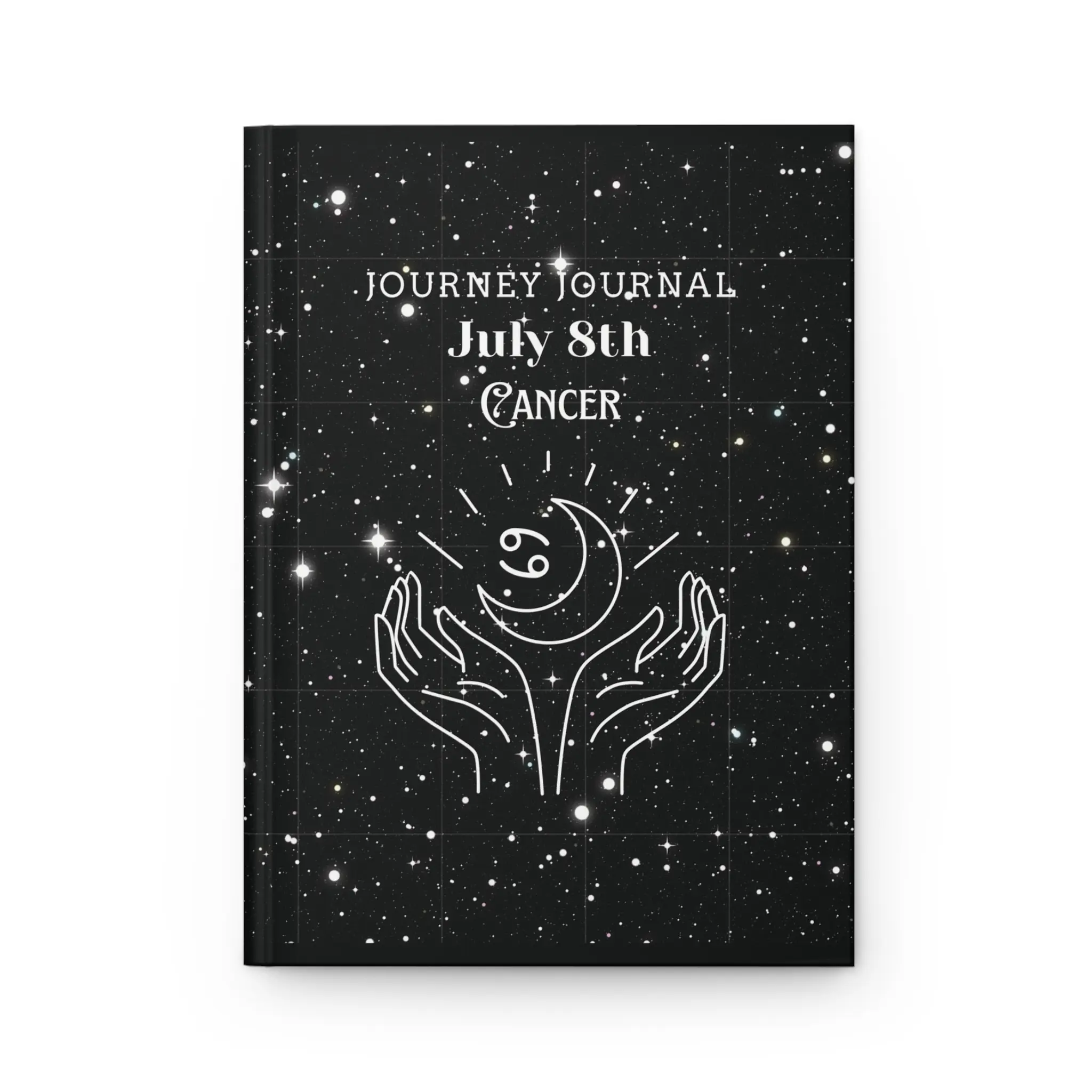Astrology-Themed Hardcover Journal for Cancer Birthdays, Celestial Notebook, Cosmic Journal, Gifts for Astrology Lovers, Personalized [...]