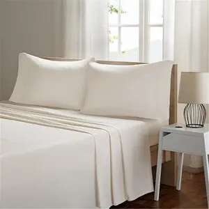 212 MAIN Queen Smart Coolmax Microfiber Mix Fitted Sheet Set with Top Sheets, Ivory Bedding Linens for Enhanced Sleep Support, Microfiber Bed Sheets