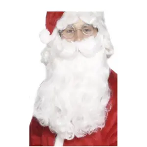 Santa Beard - Economy - Elderly - White - Christmas - Costume Accessory - Adult