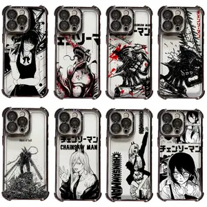 Anime Chainsaw Man Fashion Comic Style Phone Case For iPhone 17 16 15 14 13 12 11 Pro Max Plus Air  Phone Case Unique Gift For Christmas Birthday