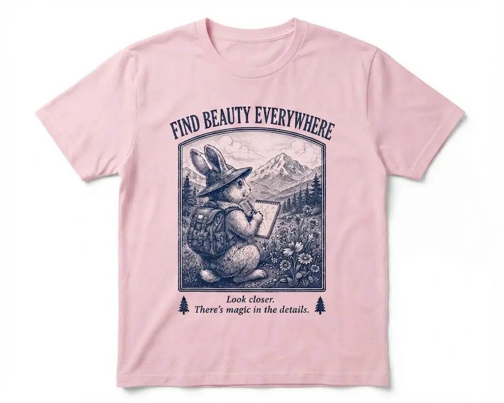 Comfort Colors Find Beauty Everywhere Bunny Artist Shirt