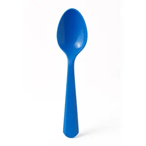 Bright Royal Blue Plastic Spoons